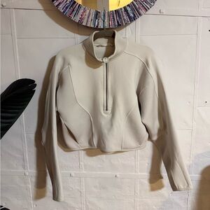 Lululemon Athletica Beige Half-Zip Pullover